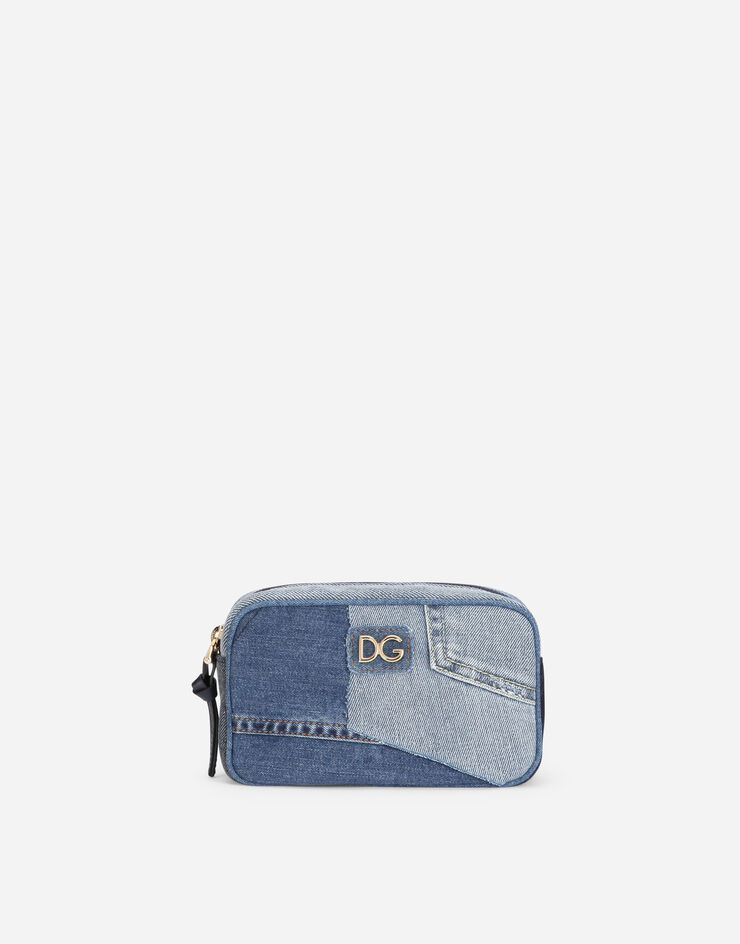 Dolce & Gabbana Denim patchwork belt bag Blue EB0202A4801