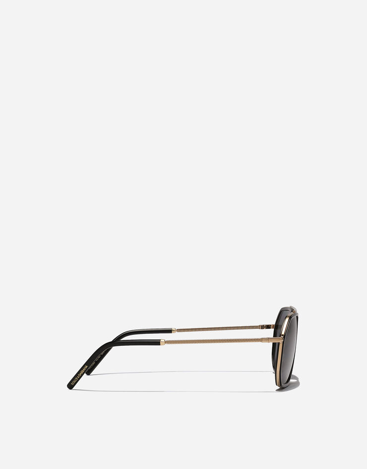 Dolce & Gabbana نظارة شمسية محببة أسود و ذهبي VG2285VM281