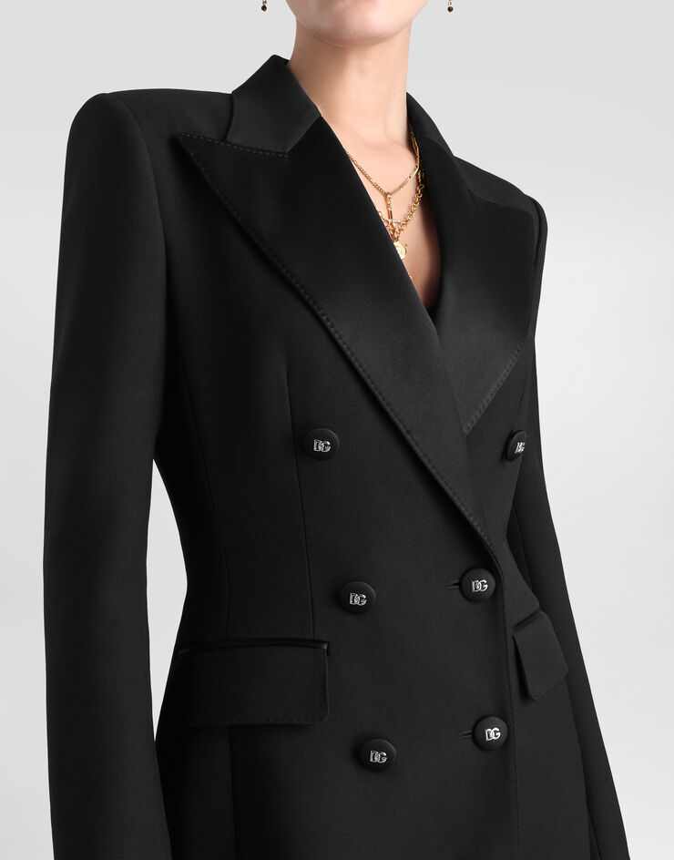 Dolce & Gabbana Dolce double-breasted coat in double wool gabardine Dolce & Gabbana Dolce double-breasted coat in double wool gabardine Black F0W6HTFU272