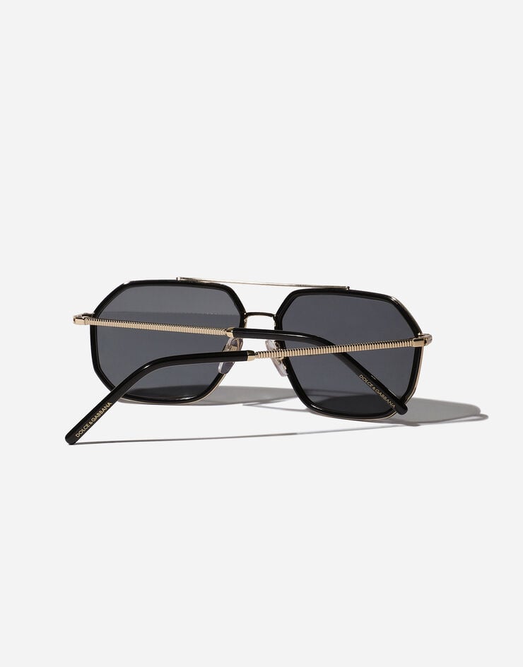 Dolce & Gabbana نظارة شمسية محببة أسود و ذهبي VG2285VM281