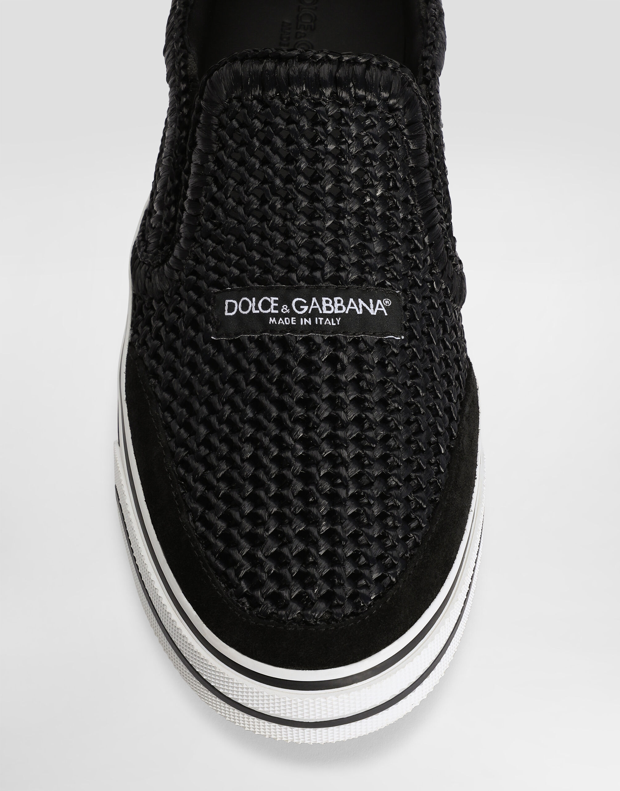定価\124,300 DOLCE&GABBANA オペラシューズ Blackのメンズ DG Sailing sneakers in raffia | Dolce&Gabbana®