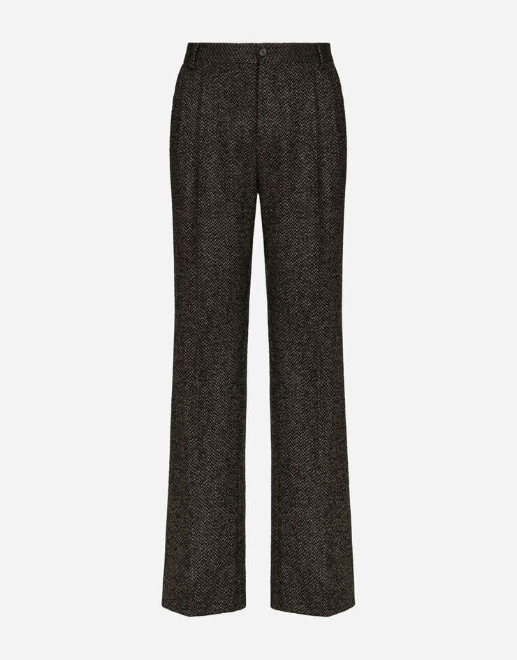 Dolce&Gabbana Stretch alpaca and wool straight-leg pants Multicolor GYZLHTFMMHU