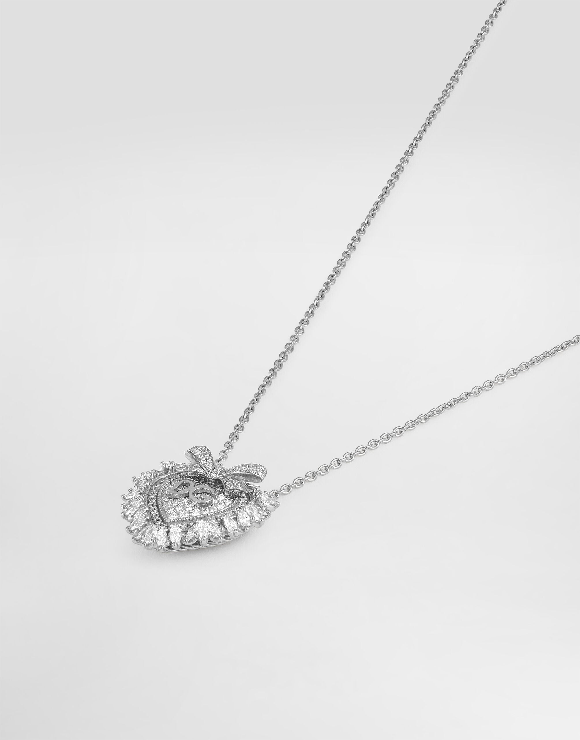 Devotion Necklace 18-carat white gold and diamonds in White for