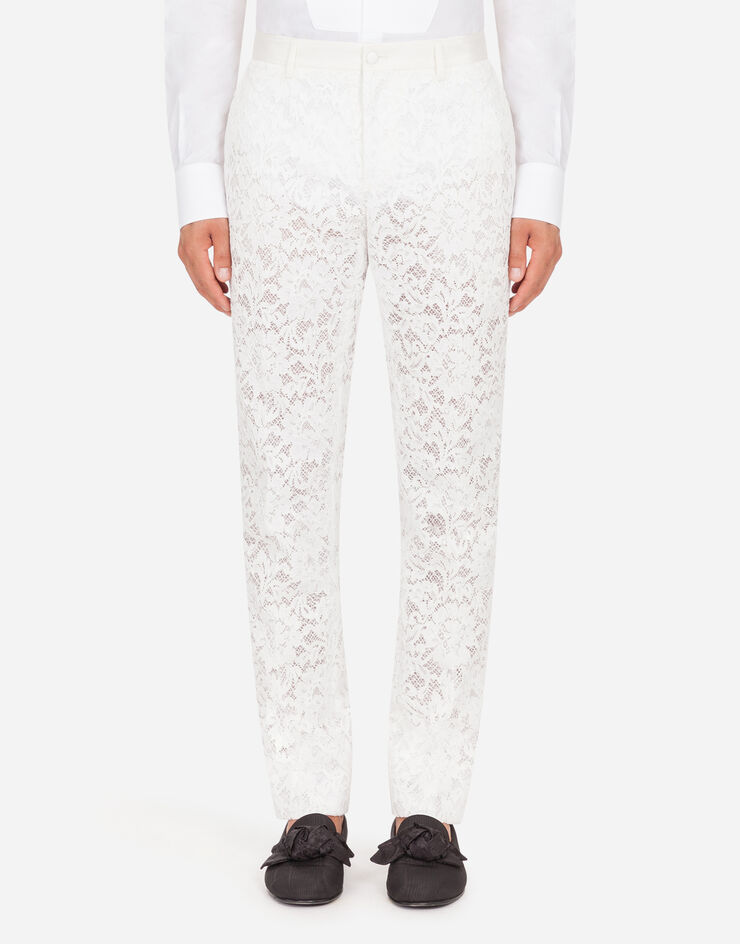 Dolce & Gabbana Pants in cordonnet lace 白 GY7BMTFLM9V