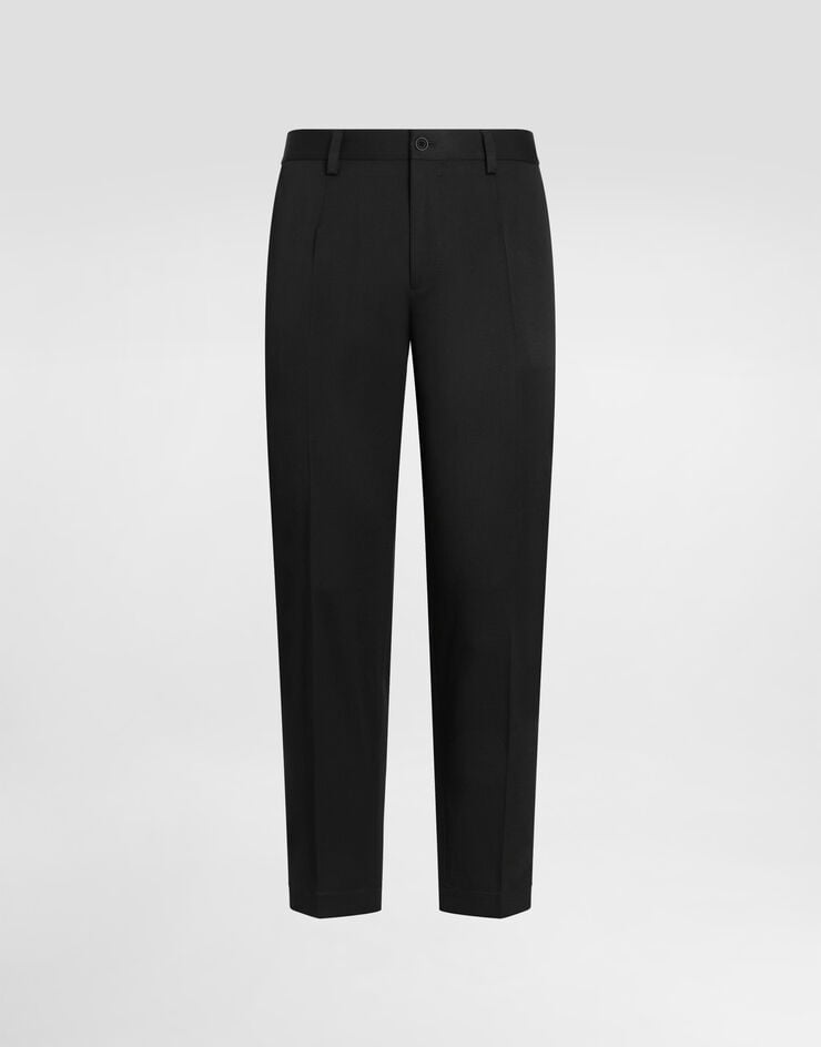 Dolce & Gabbana Wool canvas trousers Black GW13ETFUBGZ