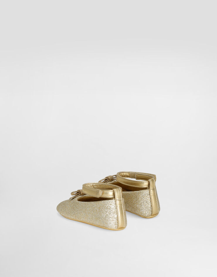 Dolce & Gabbana Glittery fabric ballet flats Gold DK0065AA745
