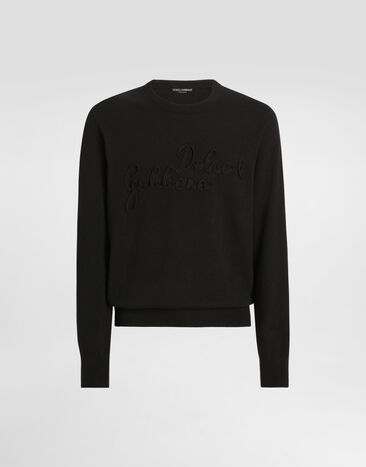 Dolce & Gabbana Fine-gauge wool pullover Black GXX01ZJDVDE