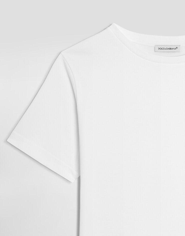 Dolce & Gabbana Jersey t-shirt with patch Dolce & Gabbana Jersey t-shirt with patch White L4JTHUG7QK3
