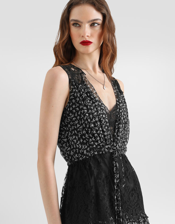 Dolce & Gabbana Silk satin slip dress Dolce & Gabbana Silk satin slip dress Black F631ITFU1AU