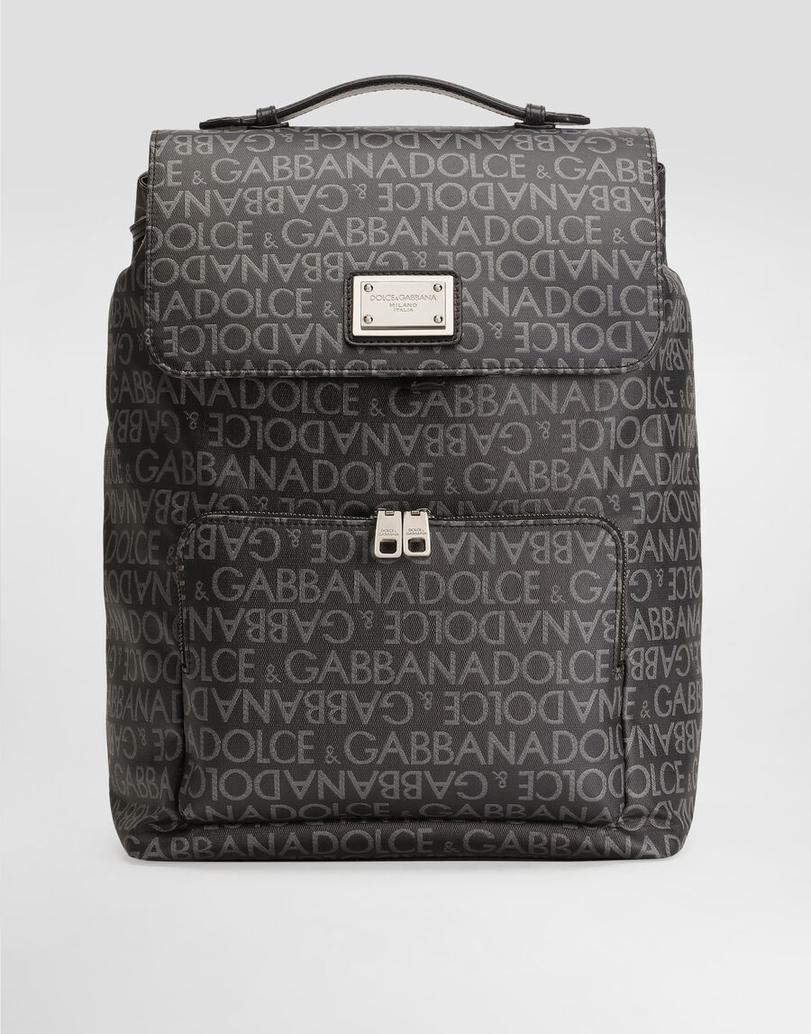 Coated jacquard backpack