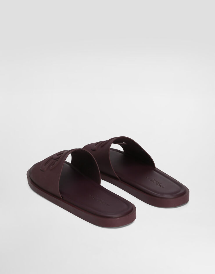 Dolce & Gabbana Rubber beachwear slides Bordeaux CS2215AN994