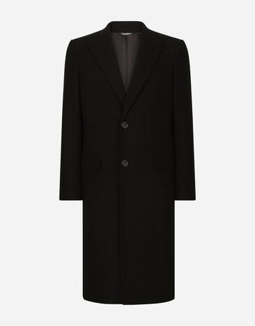 Dolce & Gabbana 羊毛单排扣大衣 黑 G036CTFUSXS