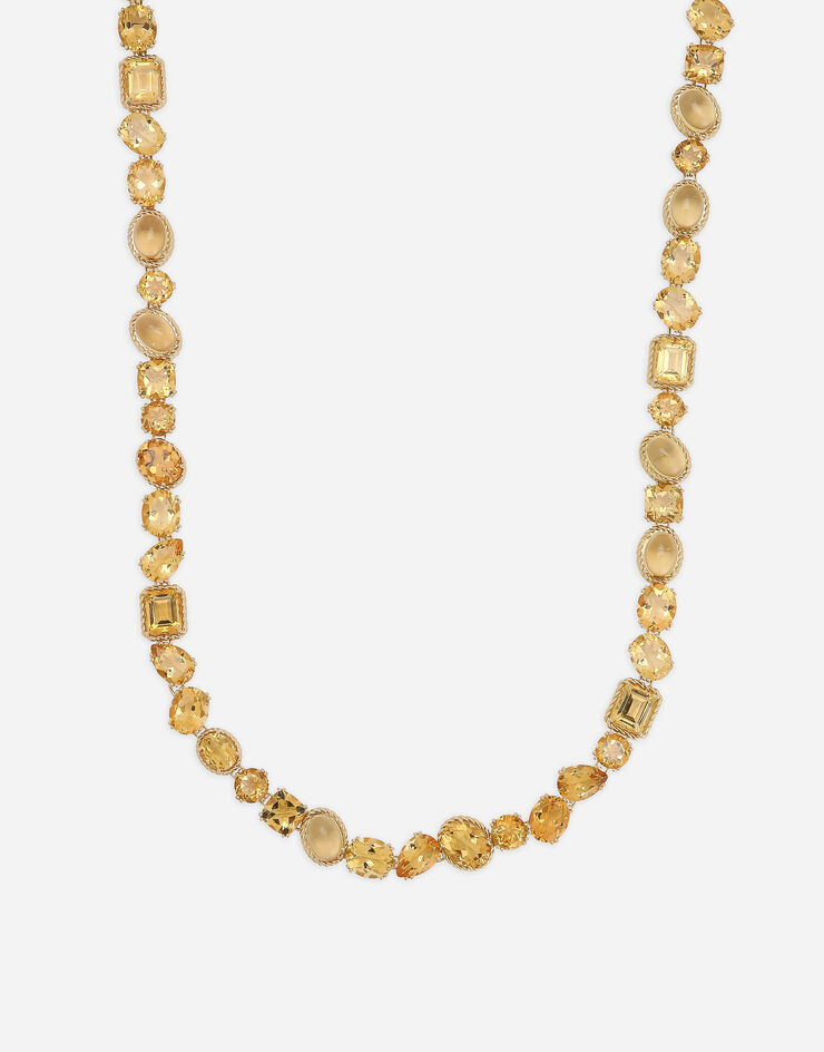 Dolce & Gabbana Collar largo Anna en oro amarillo de 18 kt con citrinos Dorado WNQA3GWQC01