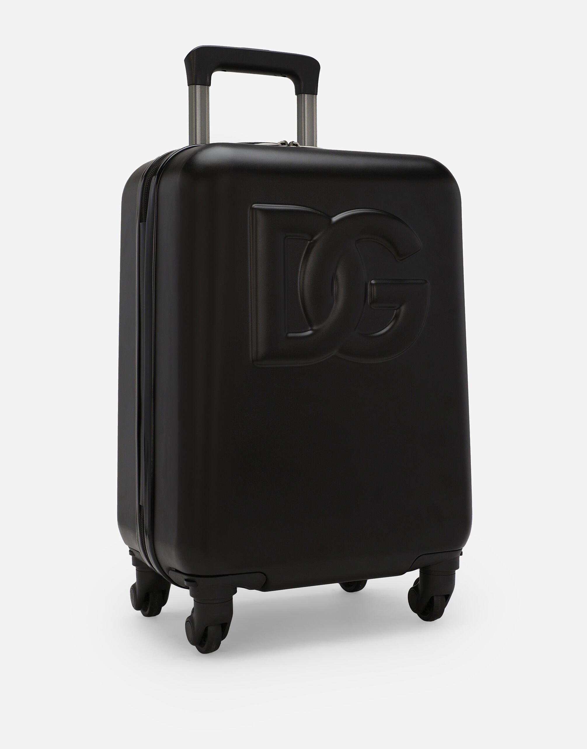 Hard case trolley with DG logo in Black for Boys | Dolce&Gabbana® US
