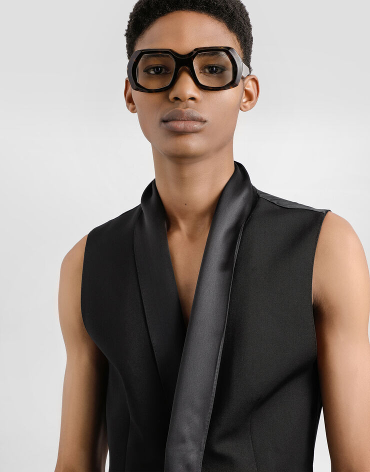 Dolce & Gabbana Wool gabardine vest Black G715FTFU21E