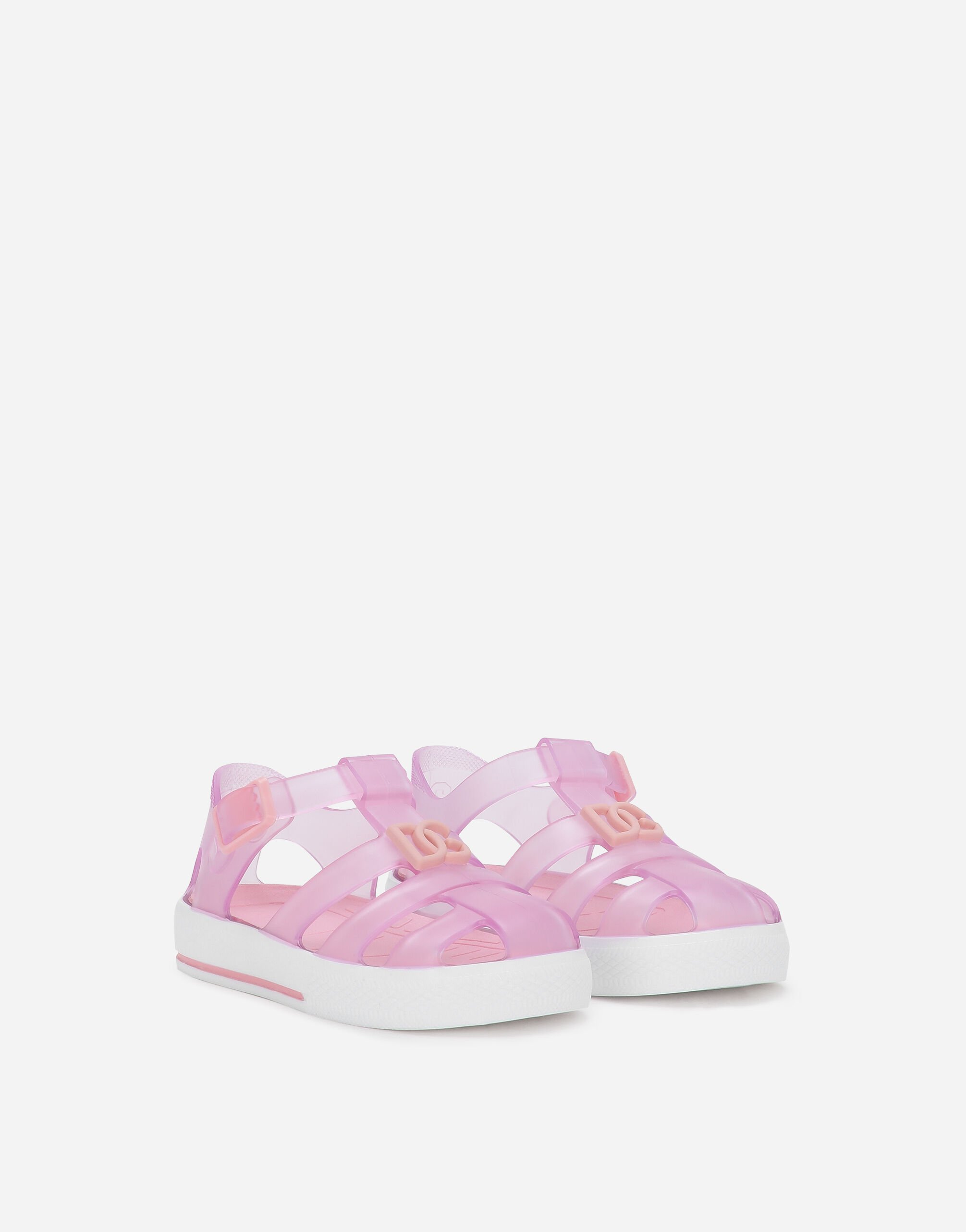 Rubber first steps sandals with DG logo in Multicolor for Boys Dolce Gabbana US