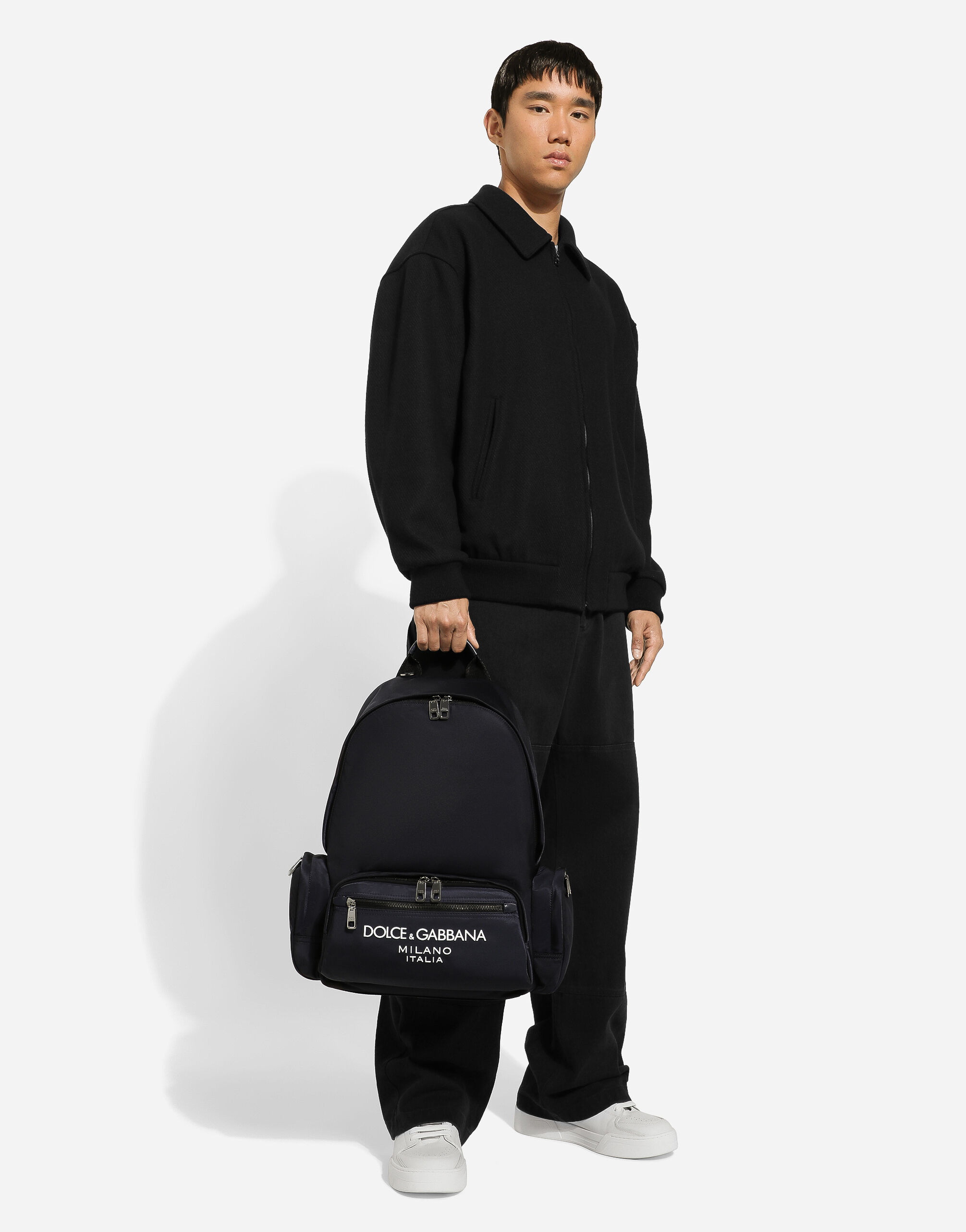 Nylon backpack in Blue for Men Dolce Gabbana
