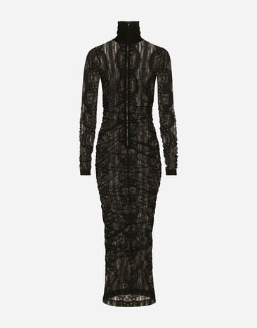 Dolce & Gabbana ロンゲットドレス レース ブラック F6AKUTFLRDN
