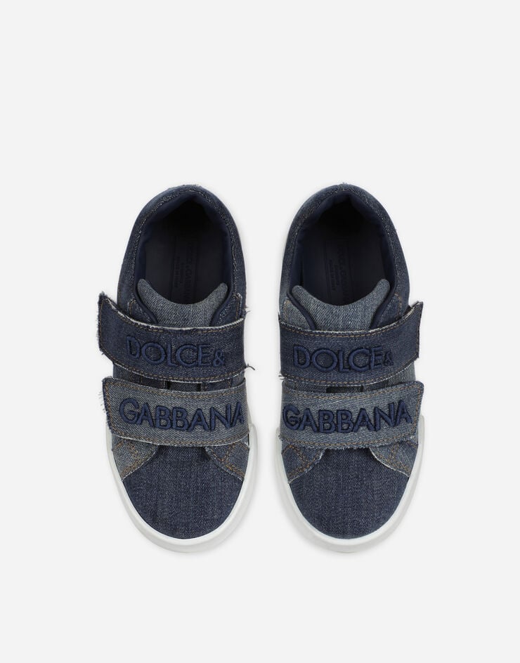 Dolce & Gabbana 데님 포르토피노 라이트 스니커즈 블루 DA5113AT254