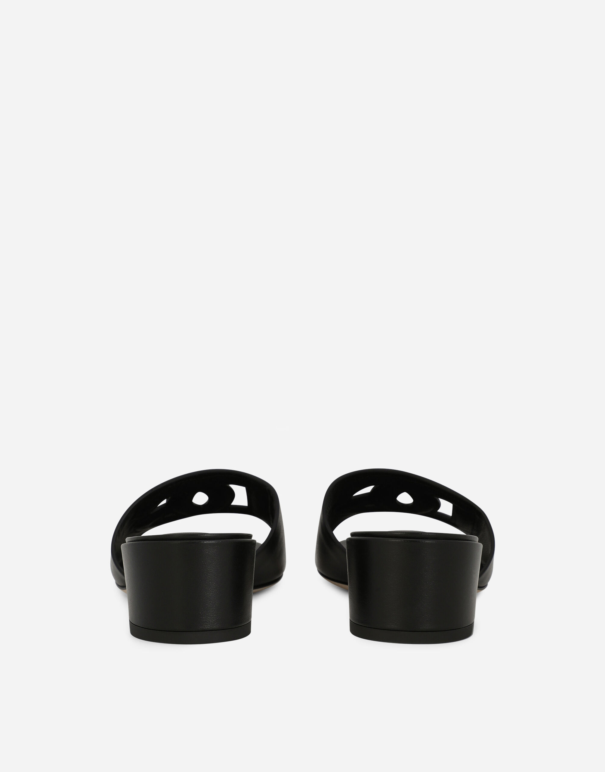 【DOLCE & GABBANA】スライドサンダル カーフスキン DGロゴ ブラックのウィメンズ スライドサンダル カーフスキン DGロゴ