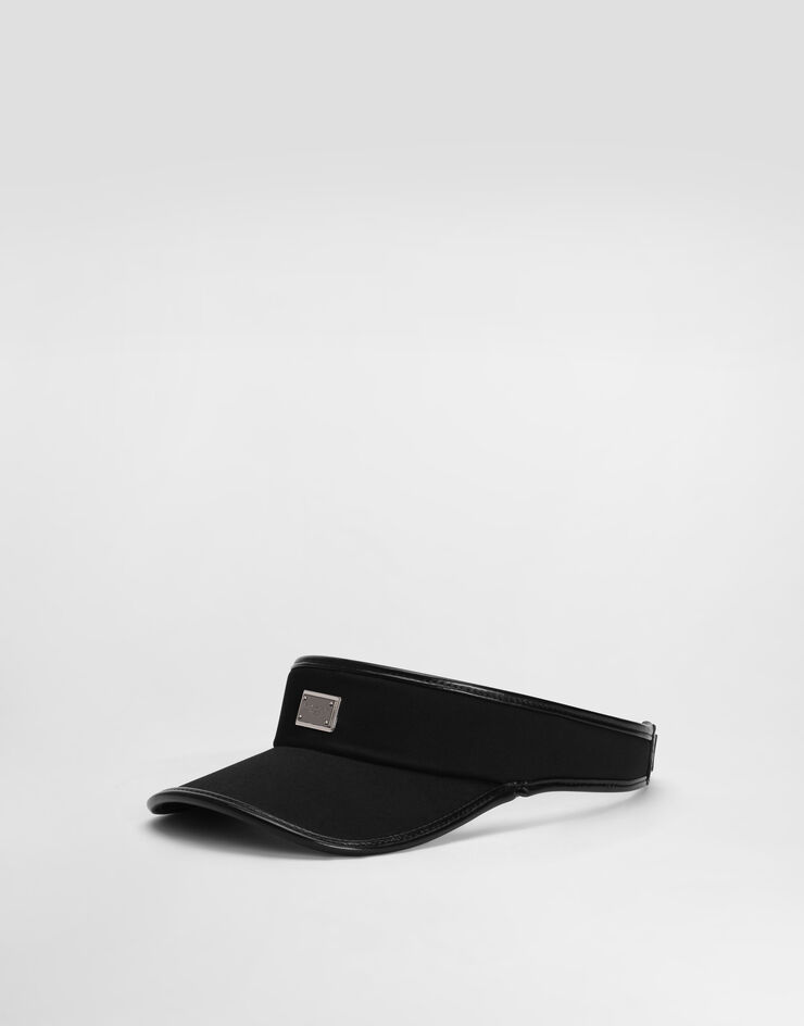 Dolce & Gabbana Gabardine peak with logo Black GH910AFUFL3