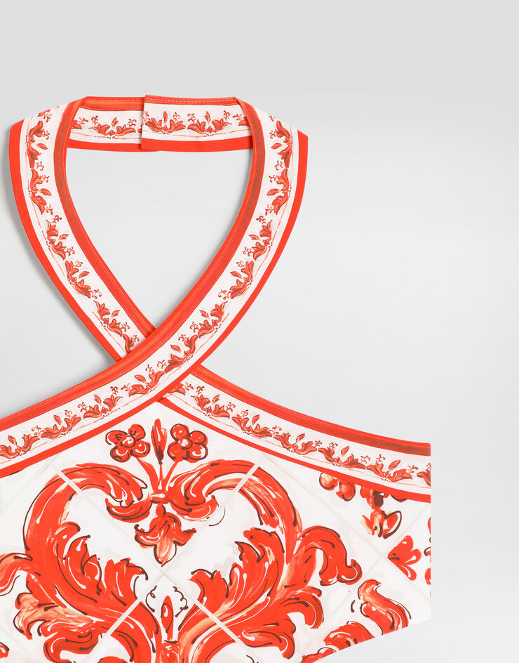 Dolce & Gabbana Majolica-print poplin jumpsuit Multicolor L54DT7G7P4N