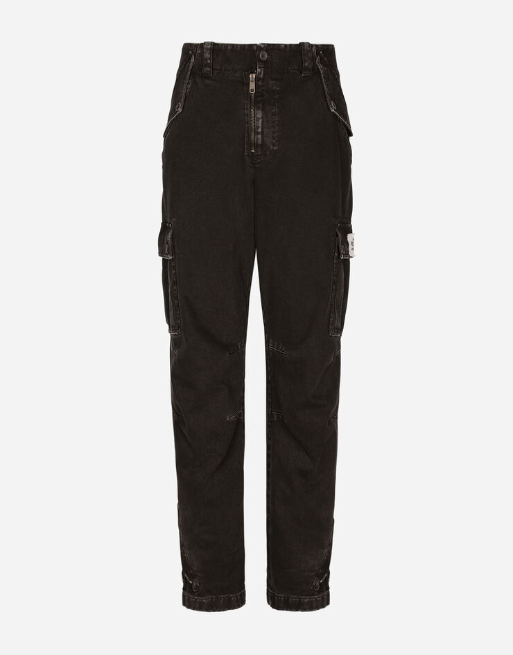 Garment-dyed cotton cargo pants in Multicolor for Men 