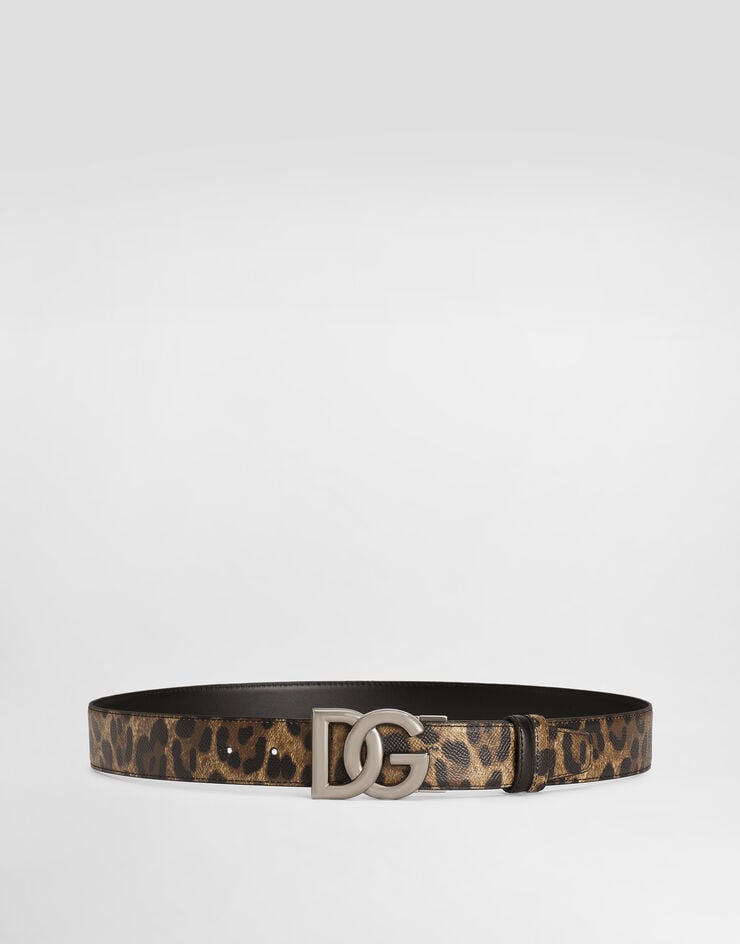 Dolce & Gabbana Reversible leopard-print calfskin belt Animal Print BC4685AQ926