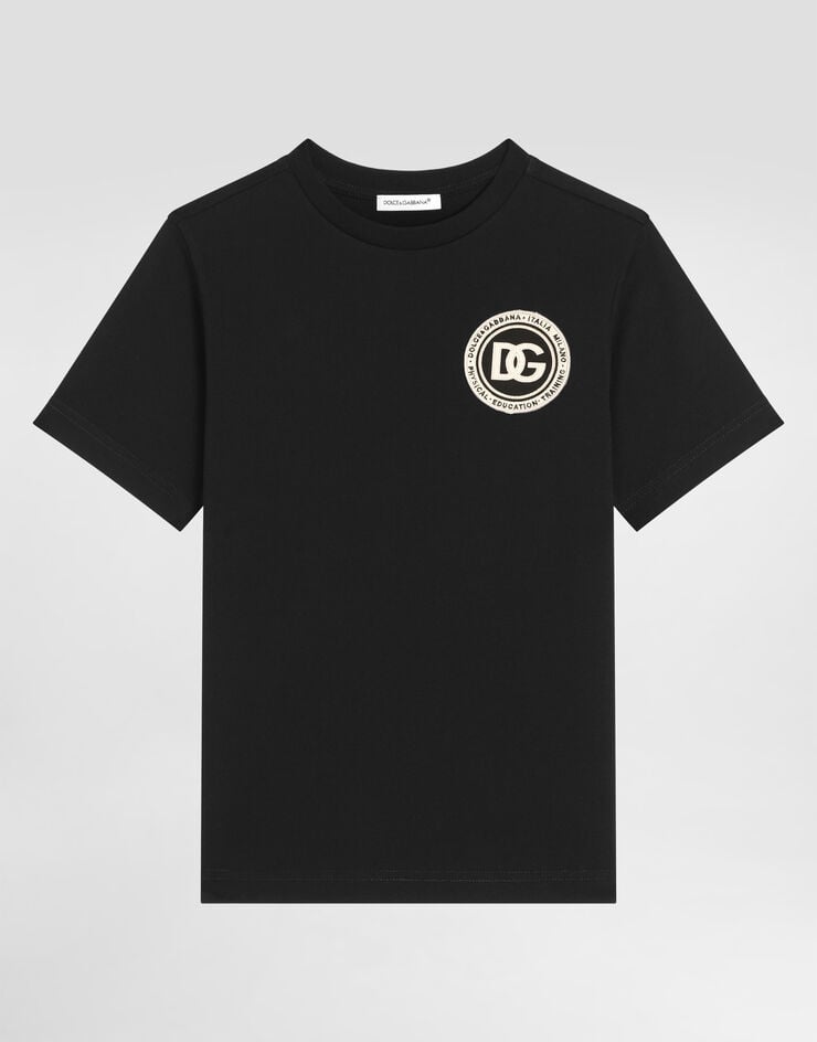 Dolce & Gabbana T-shirt en jersey à écusson Black L4JTHUG7P1P