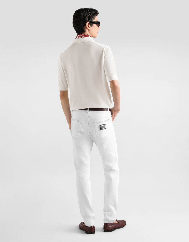 Dolce & Gabbana Polo en punto de seda  GXZBTZJBSPK