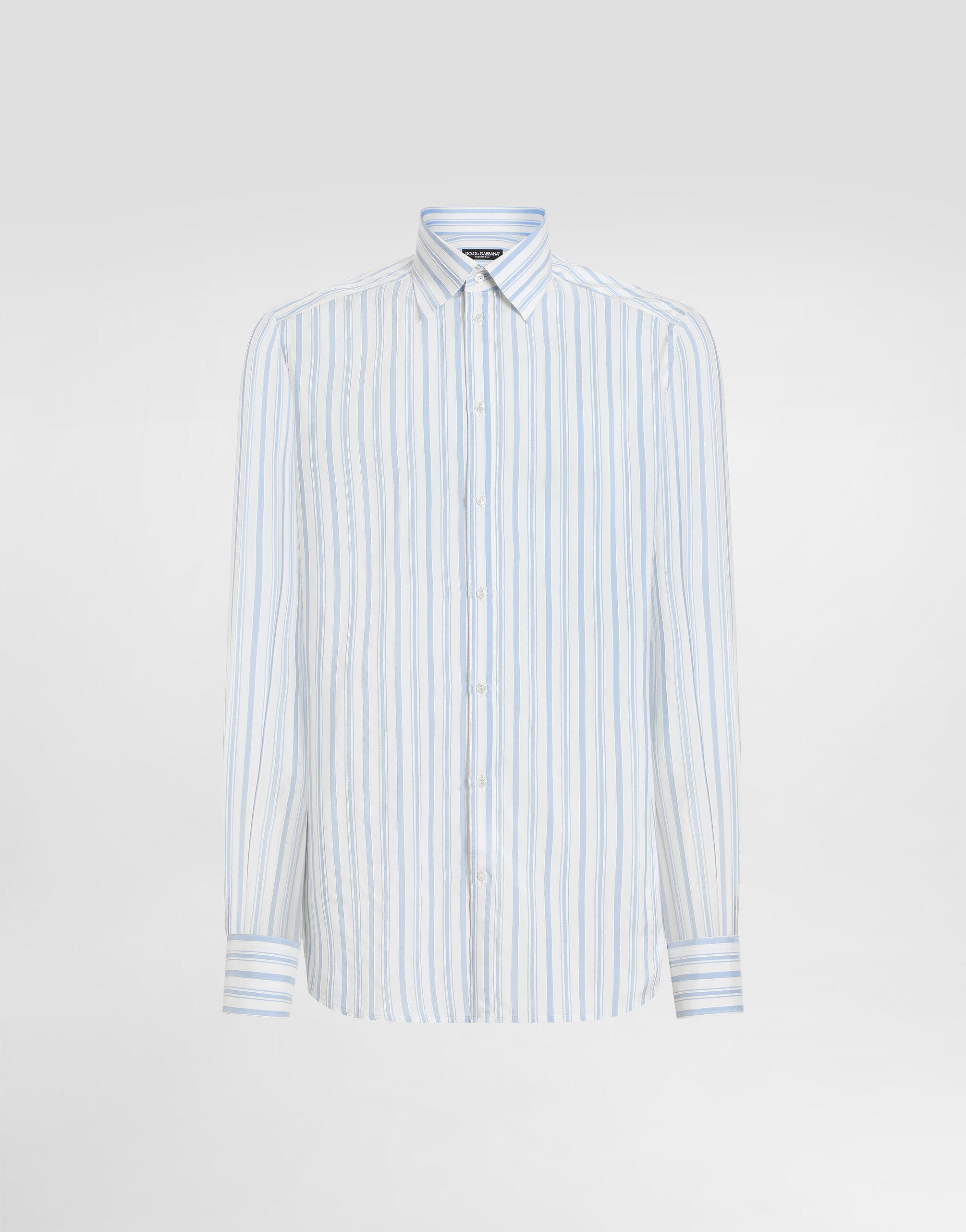 DOLCE & GABBANA フロラルフリントショツ FTAM7THI1RG HH4YA Striped cotton shirt in Multicolor for Men | Dolce&Gabbana®