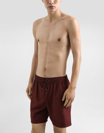 Dolce & Gabbana Boxer de bain mi-long Bordeaux M4E45TON08C