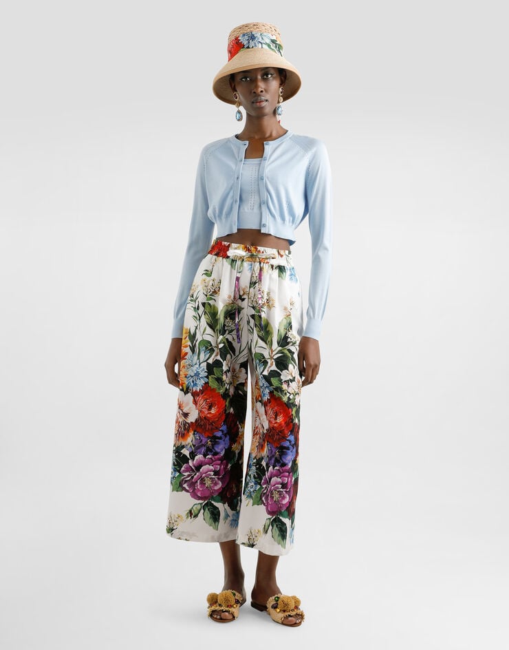 Dolce & Gabbana Silk cardigan Azure FXV99TJBSM0