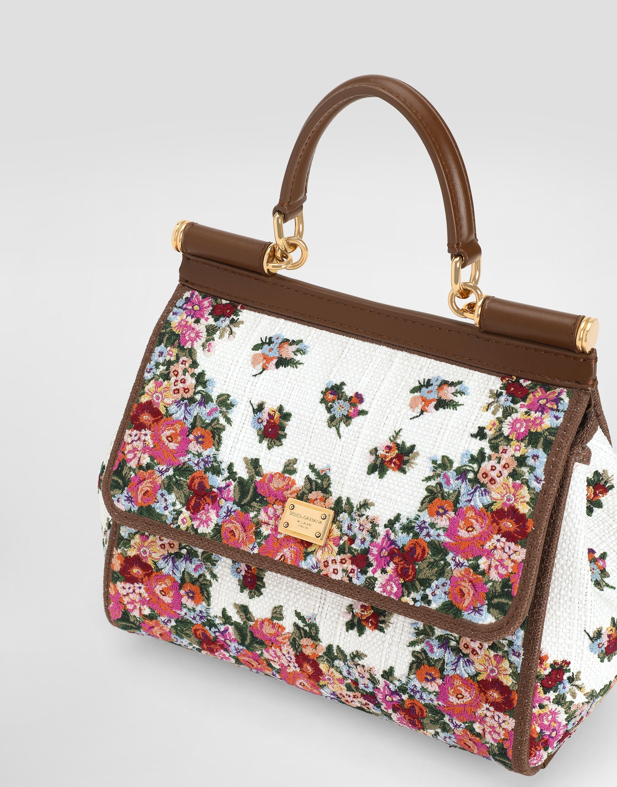 Sicily medium embroidered handbag in Multicolor for Women
