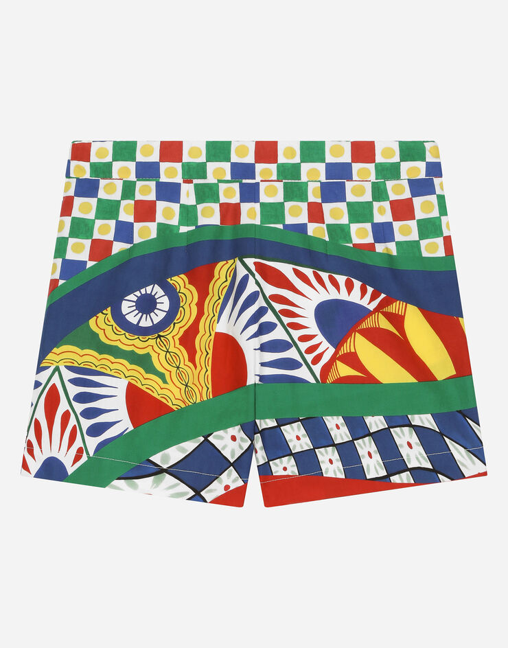 DolceGabbanaSpa Carretto-print poplin shorts Multicolor L53Q04G7J8Z