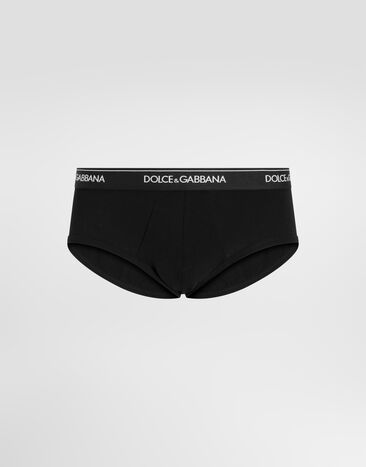 Dolce & Gabbana Stretch cotton Brando briefs two-pack Black M9C05JONN95