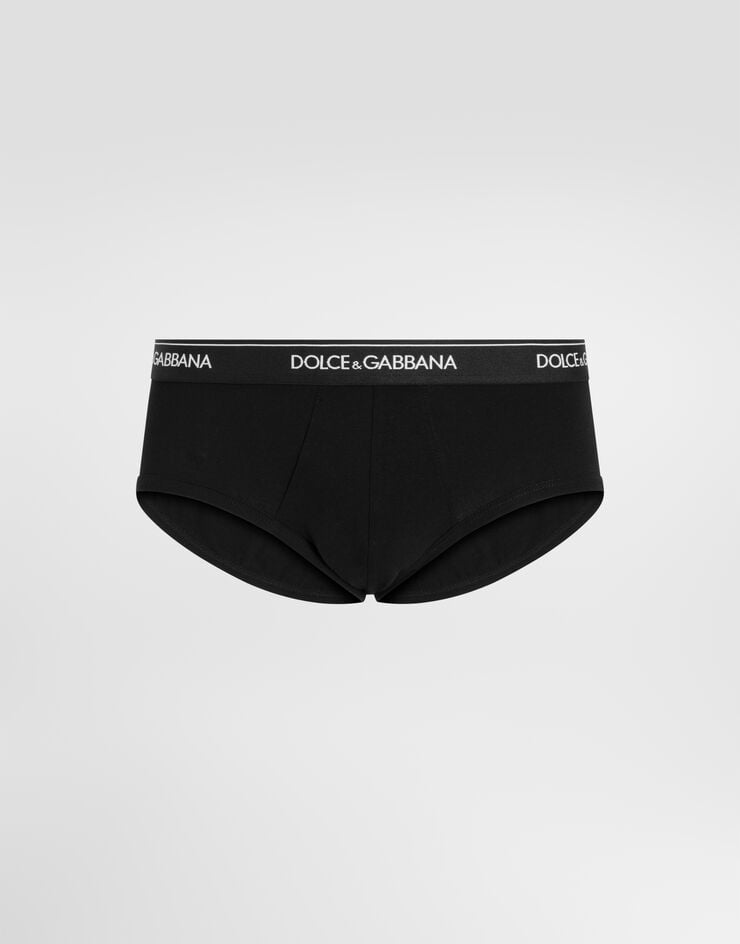 Dolce & Gabbana Stretch cotton Brando briefs two-pack Black M9C05JONN95