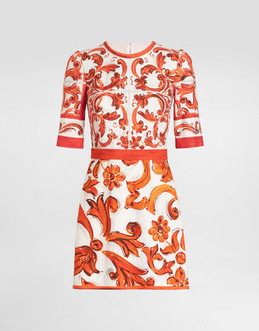 Dolce & Gabbana Majolica-print short dress Dolce & Gabbana Majolica-print short dress Multicolor F6TSUTGDDRC