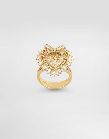 Dolce & Gabbana Anillo Devotion de oro amarillo de 18 quilates y diamantes Dolce & Gabbana Anillo Devotion de oro amarillo de 18 quilates y diamantes Gold WRND1KWYEDW