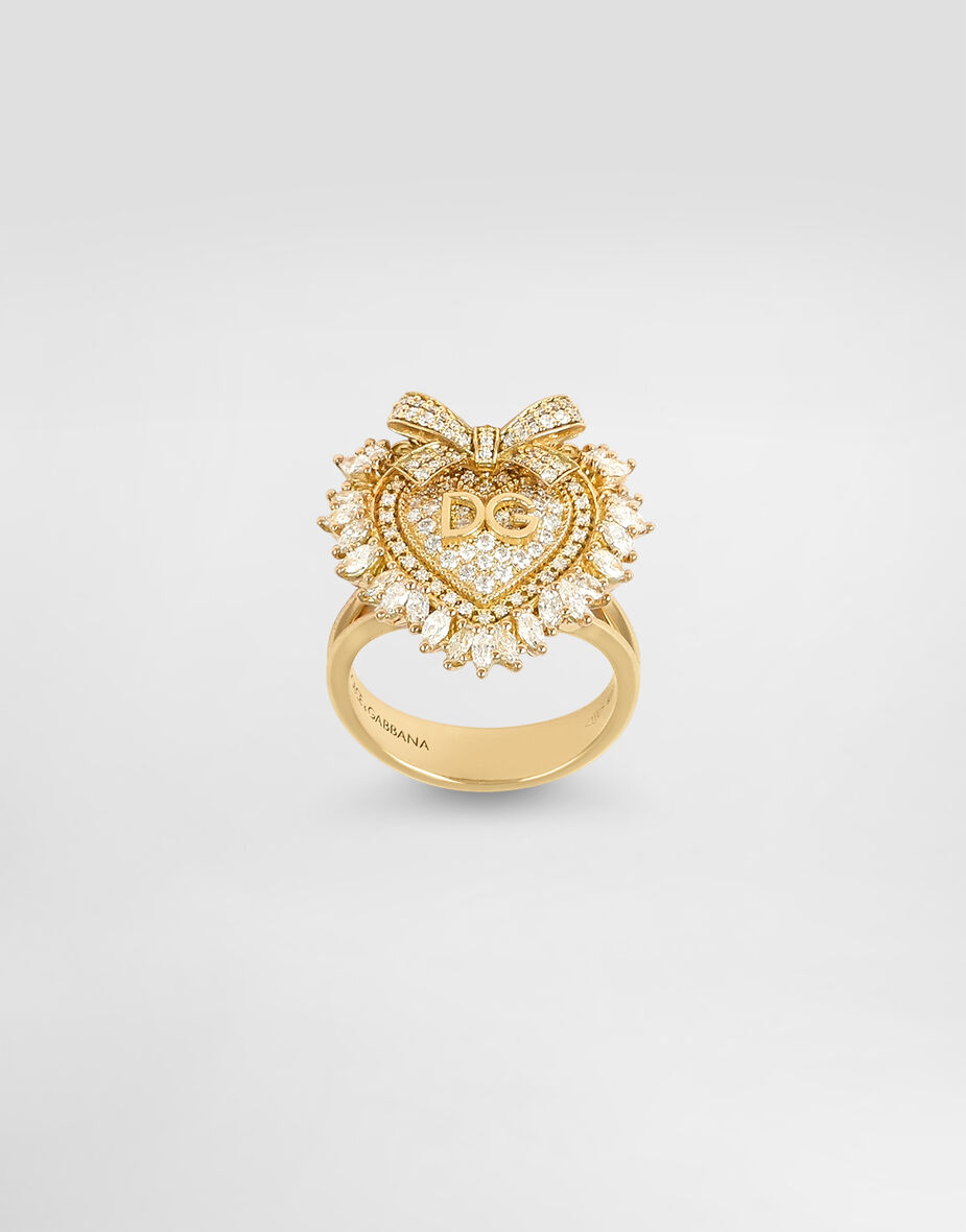 Devotion Ring Devotion Ring 18kt yellow gold and diamonds in Gold for Women | Dolce ...