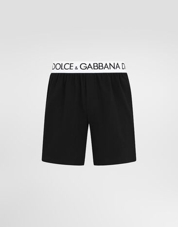 Dolce & Gabbana Two-way stretch cotton boxer shorts Black M4B99JOUAIG