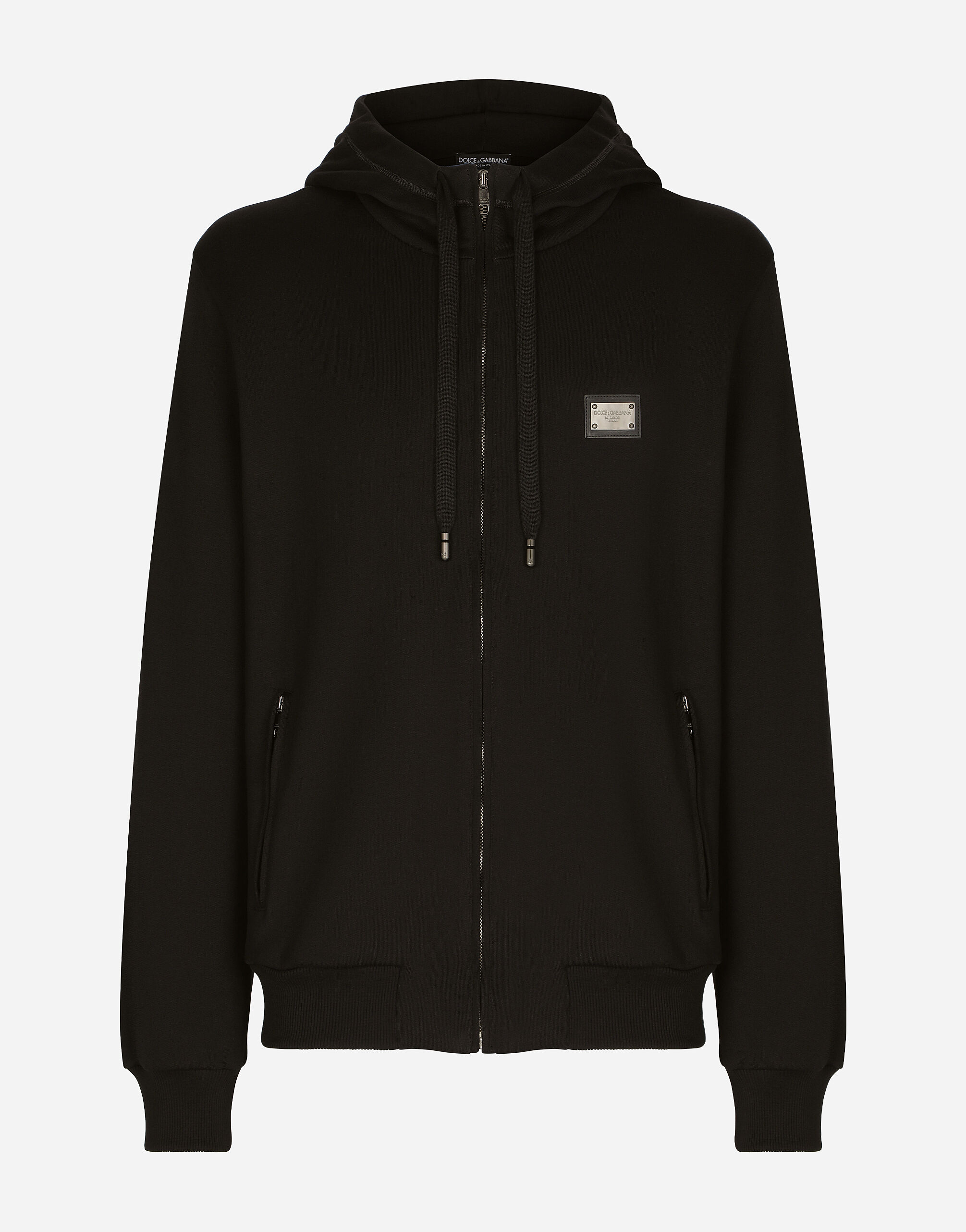 Dolce & Gabbana Jersey zip-up hoodie Black GXO39TJEMQ4