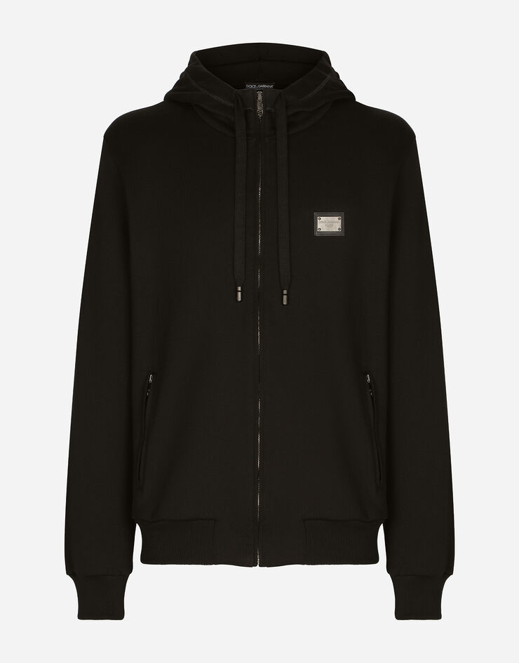 Dolce & Gabbana Jersey zip-up hoodie 블랙 G9ABITG7F2G