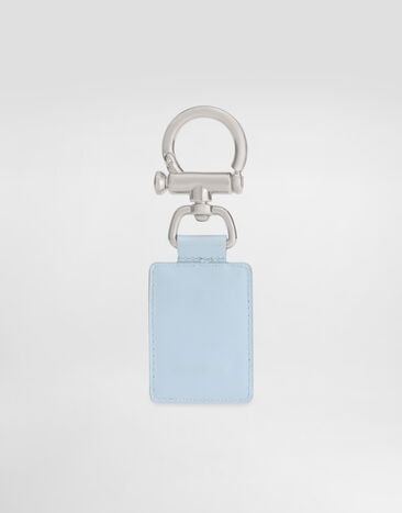Dolce & Gabbana Smooth calfskin keyring Azure BP3439AV893