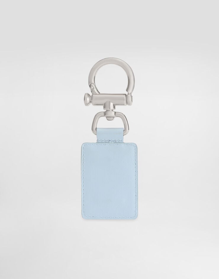 Dolce & Gabbana Smooth calfskin keyring Azure BP3439AV893