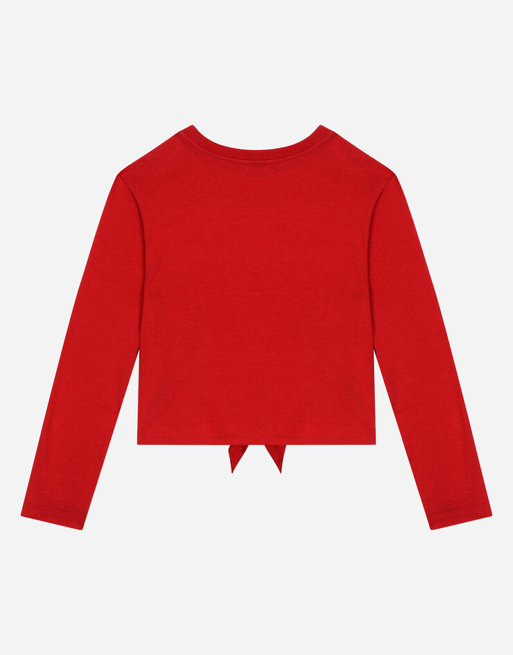 Dolce & Gabbana T-SHIRT MANICA LUNGA Bordeaux L5JTNPG7NOE