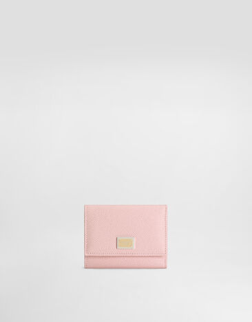 Dolce & Gabbana Dauphine calfskin wallet Pink BI0770A1001