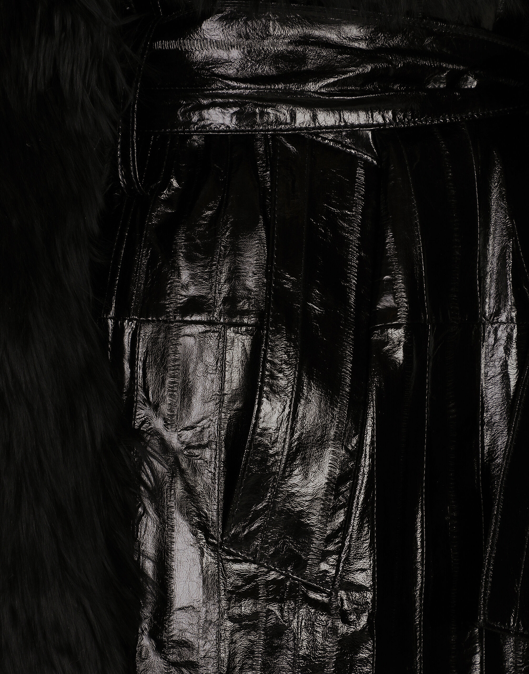 sale Dolce & Gabbana アルパカ100%ファー付きコート Dolce & Gabbana 100% Alpaca Coat Black Women's Size M From