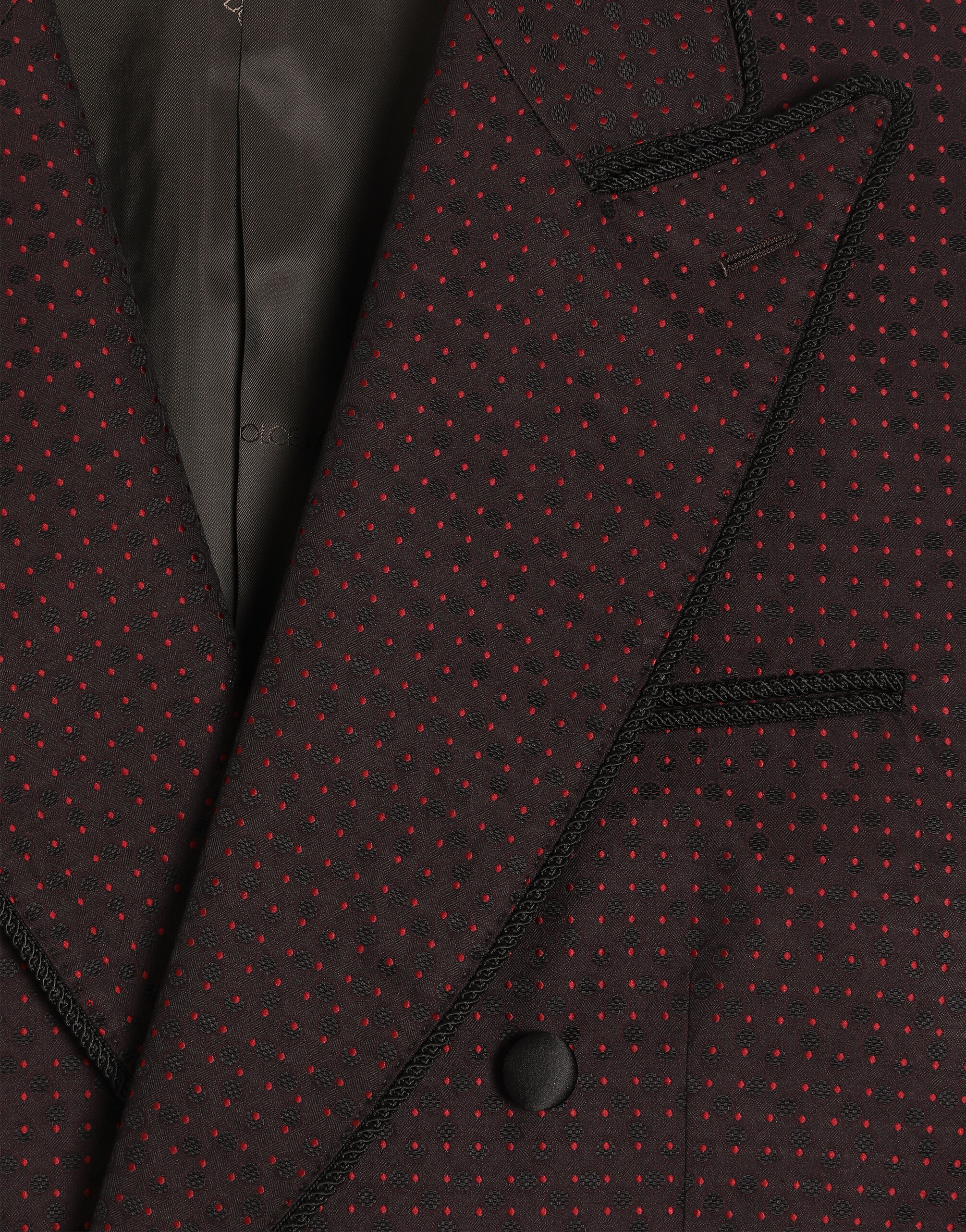 Double-breasted jacket in micro-pattern jacquard - thumbnail 3
