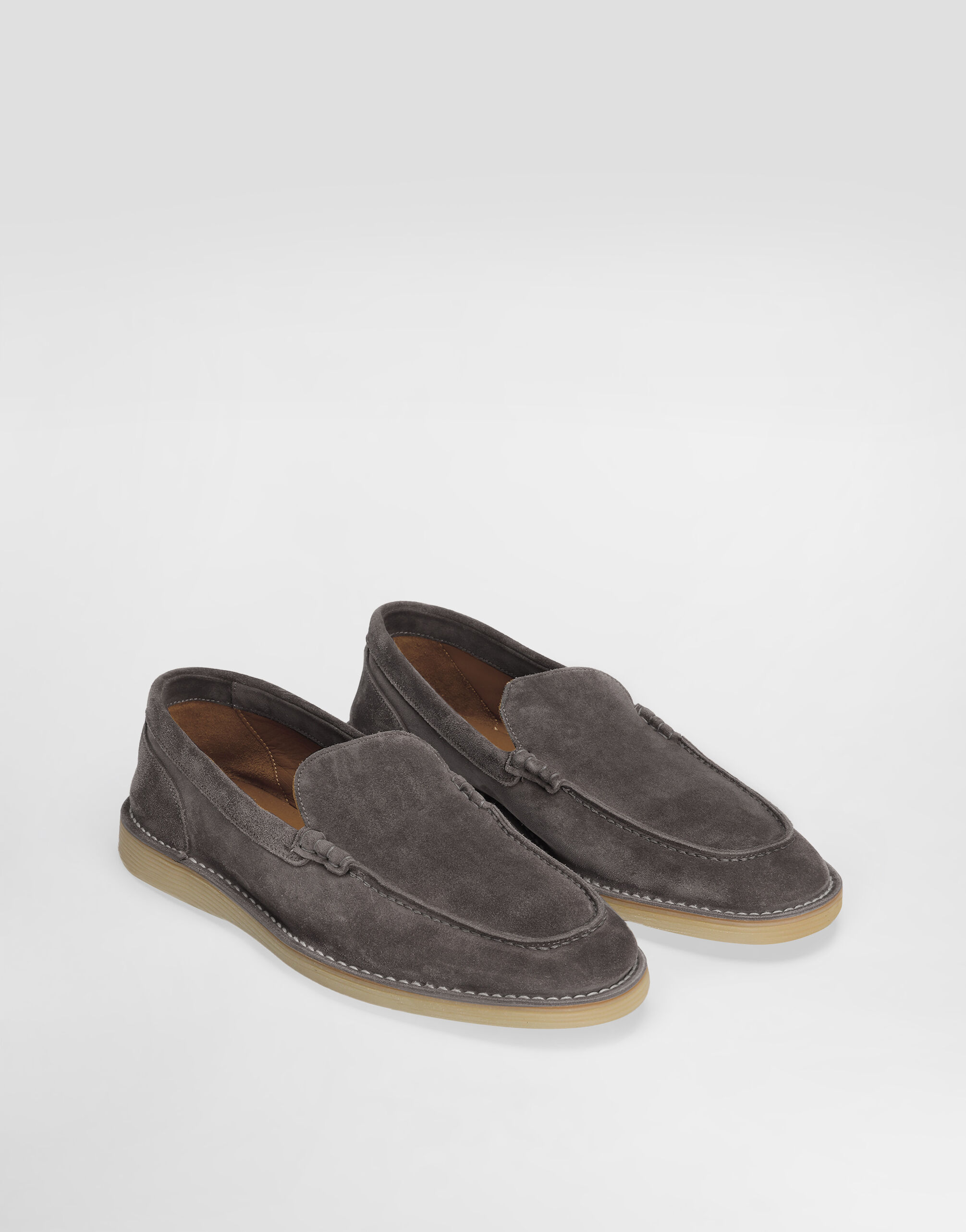グレーのメンズ スエード ローファー | Dolce&Gabbana®